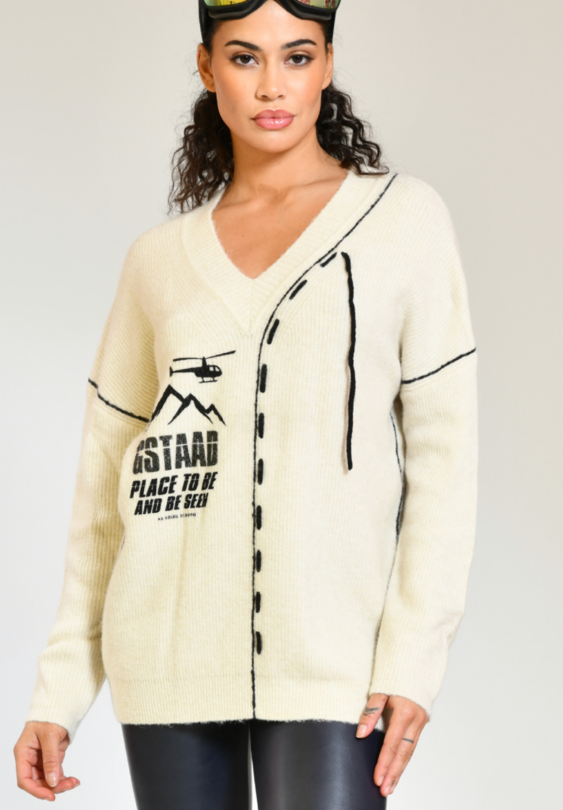 Pull - Chamonix - GSTAAD - blanc
