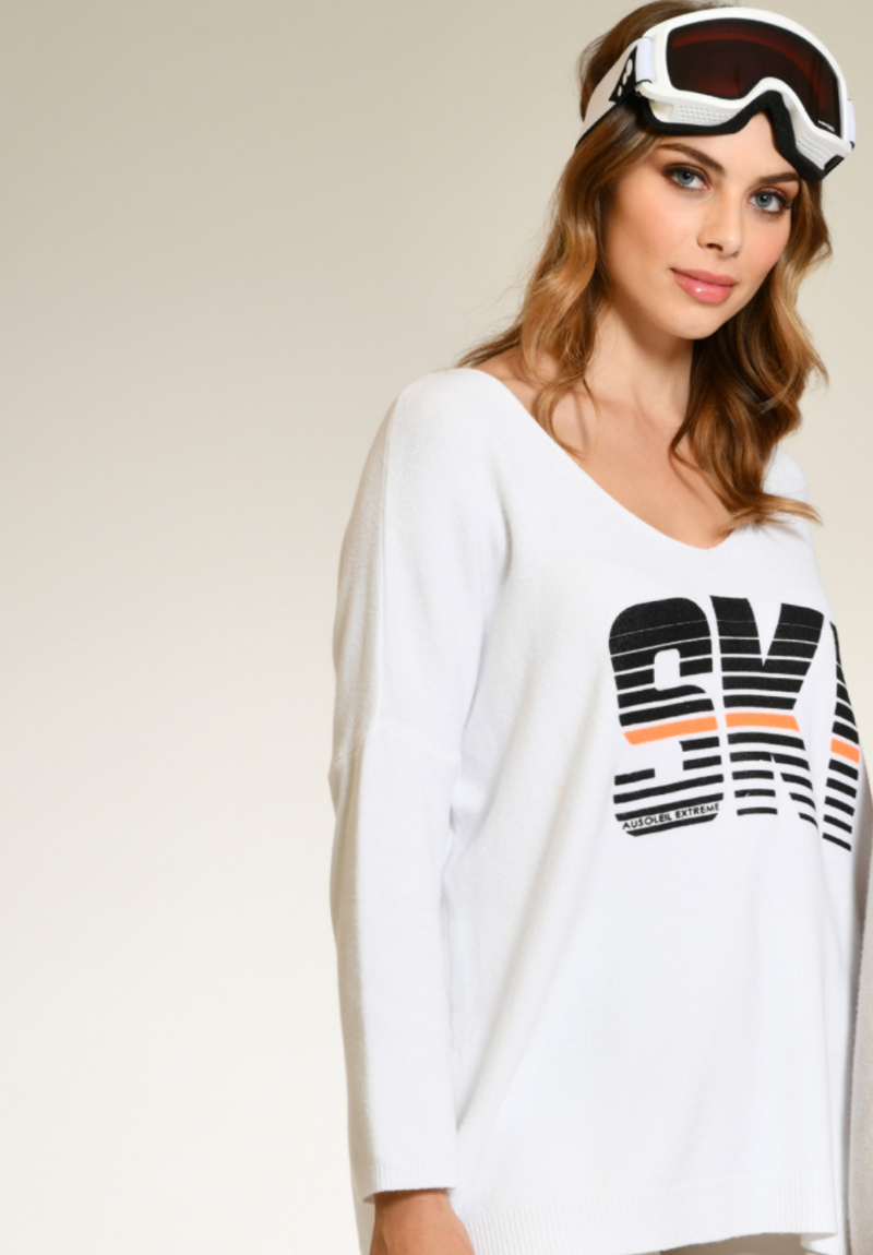pull omega - ski blanc