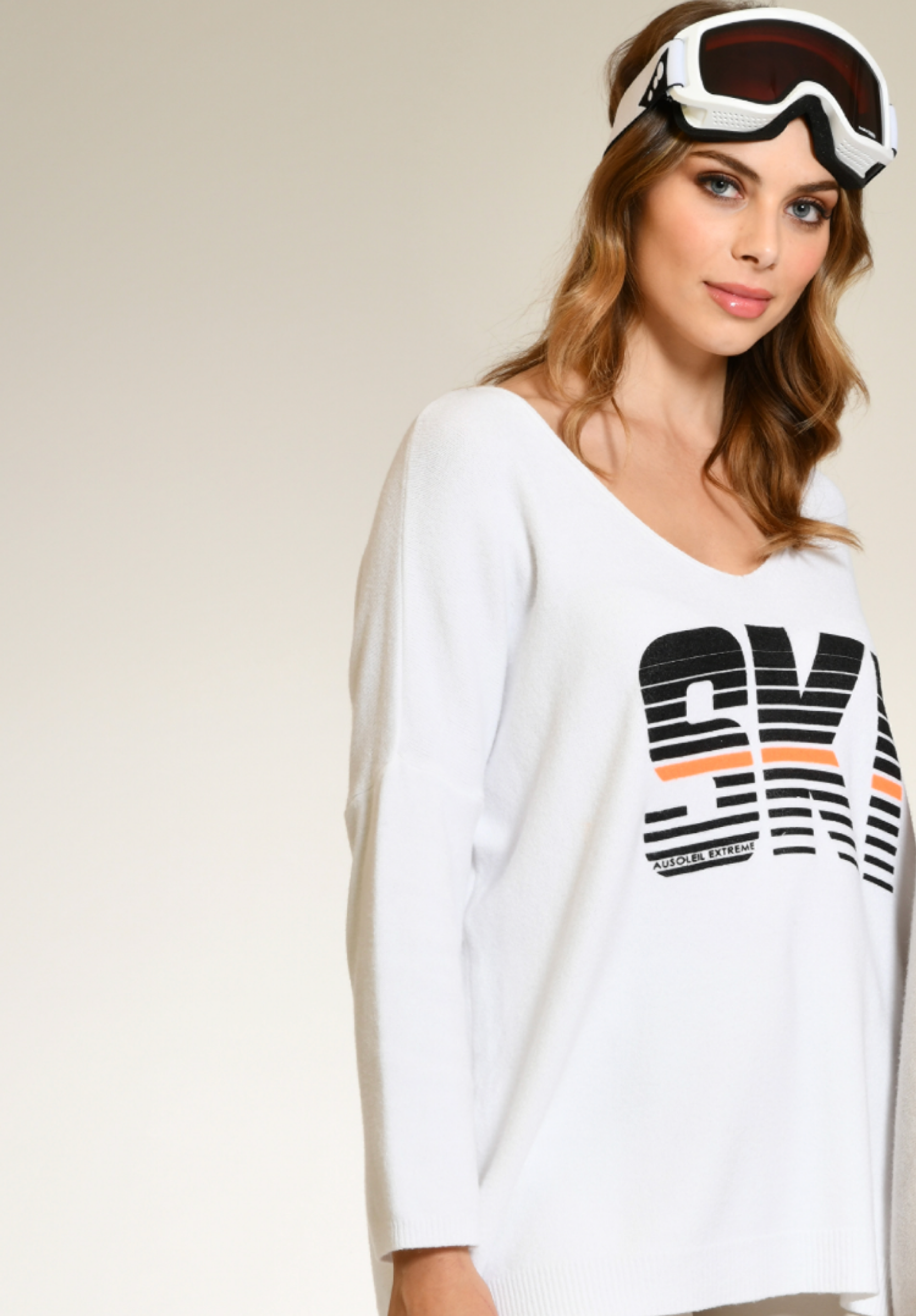 pull omega - ski blanc