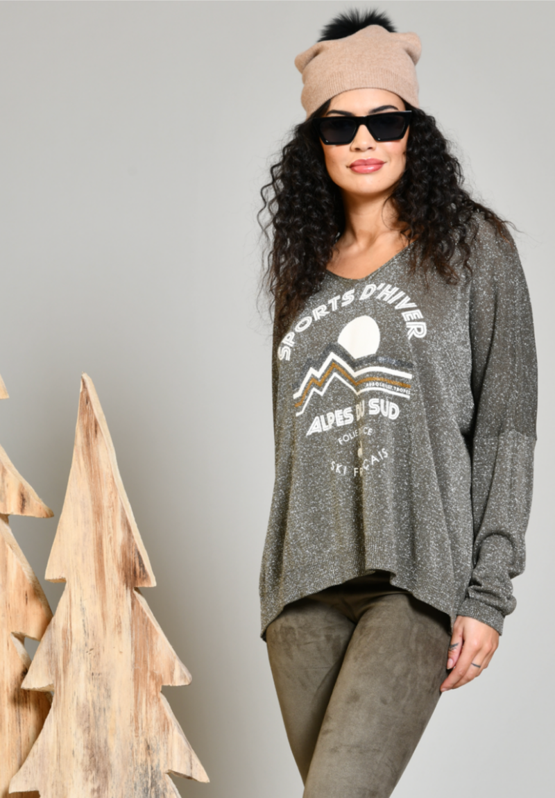 pull - solaris - sport d'hiver - kaki
