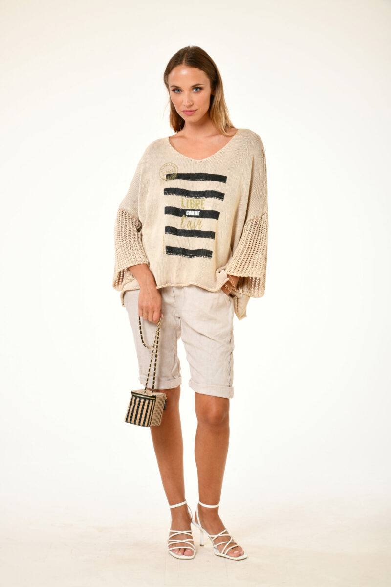 Pull Freedom - Libre - Beige collection printemps 2024