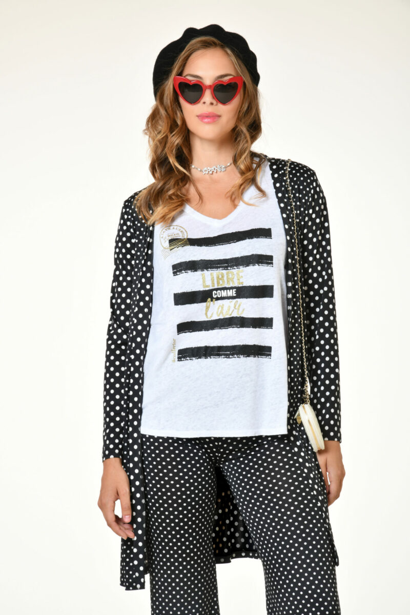 Tshirt MUSE couleur blanc sétigraphie thème libre