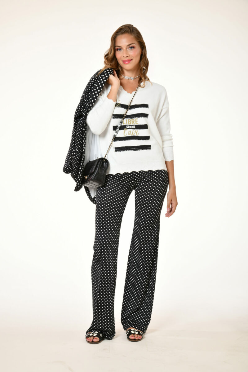 Pull dream couleur blanc sérigraphie thème libre