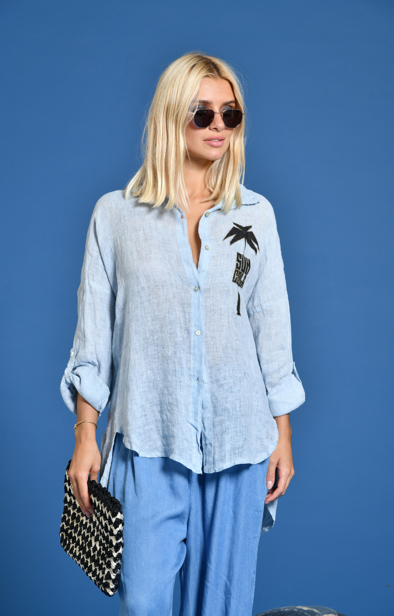 CHEMISE SAHARA - AFRICOLA BLEUE