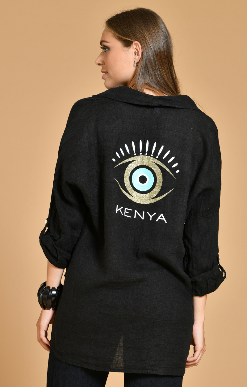 CHEMISE SAHARA - KENYA NOIRE