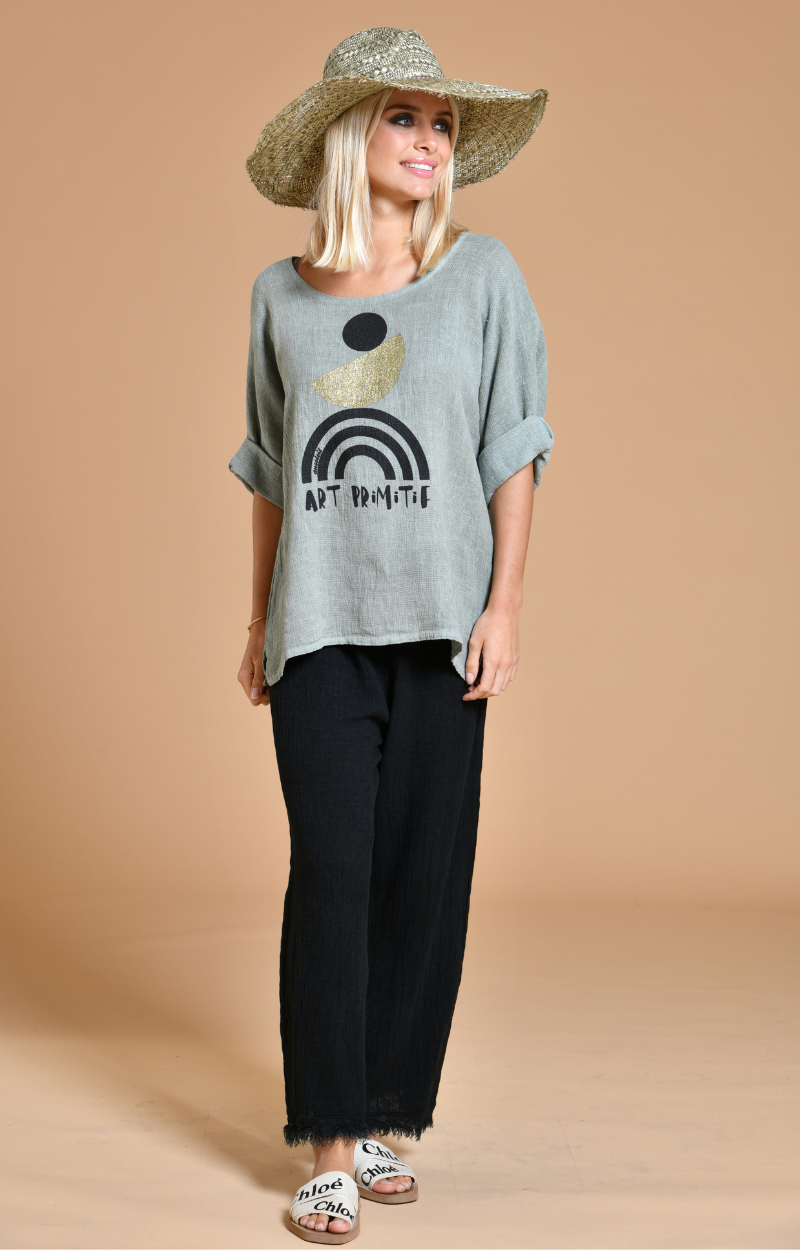 PANT SALIN - TEXTILE NOIR