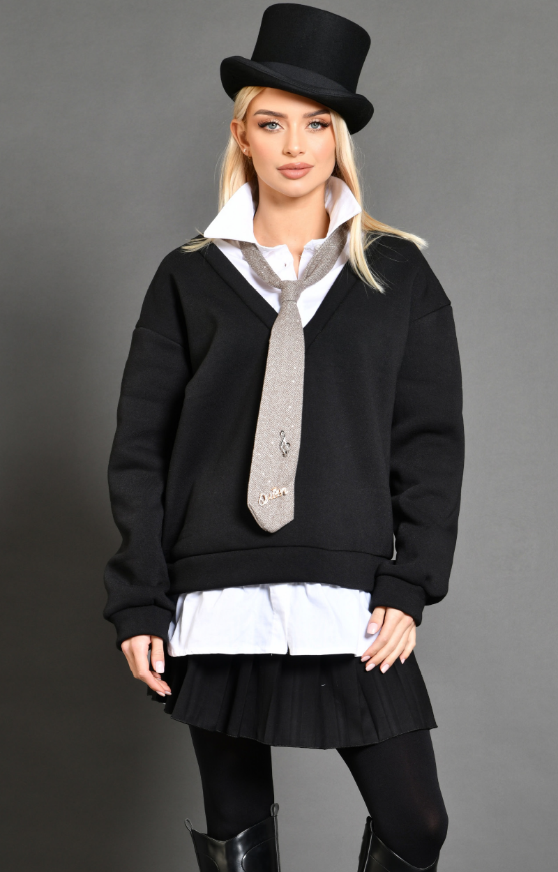 Sweat College chemise blanche - Jupe Velvet