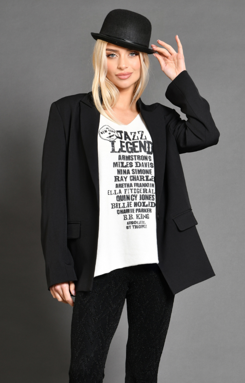 Veste costume noir crooner