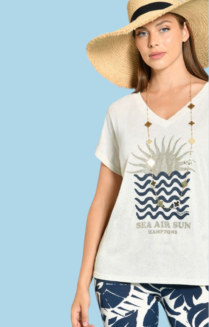 TEE SHIRT JOYCE SEA AIR SUN