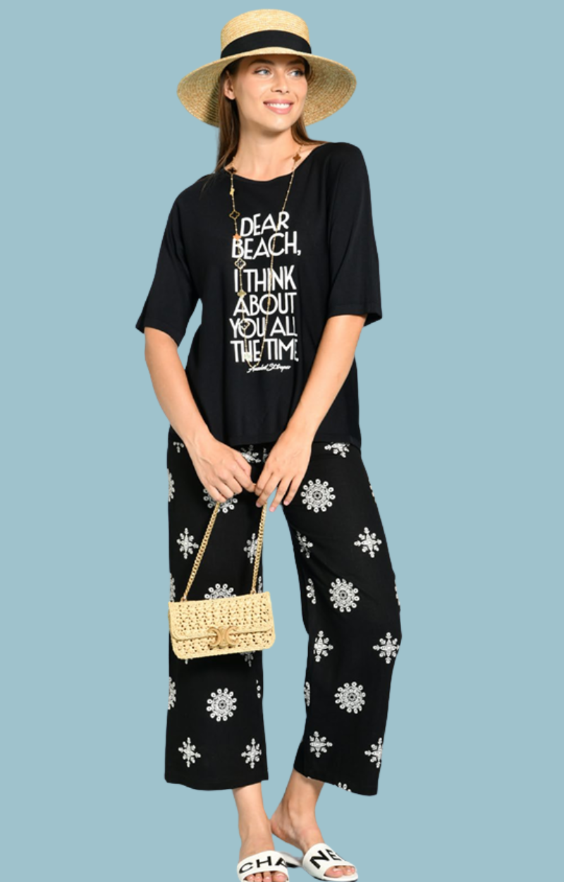 PANTALON BOHEMIA TEXTILE NOIR