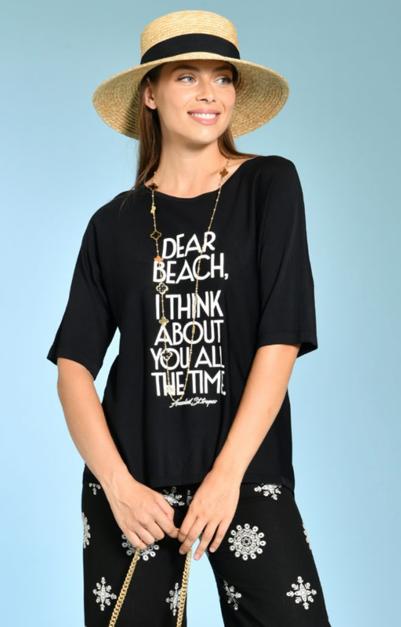 PULL HAMPTON DEAR BEACH NOIR