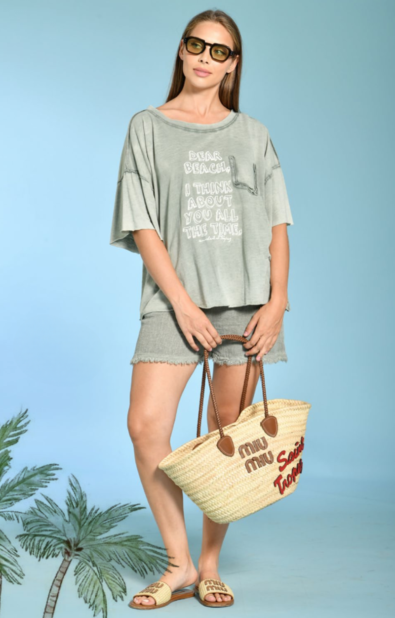 SHORT SALIN TEXTILE VERT