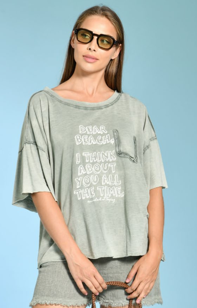 TEE SHIRT AMBER DEAR BEACH C