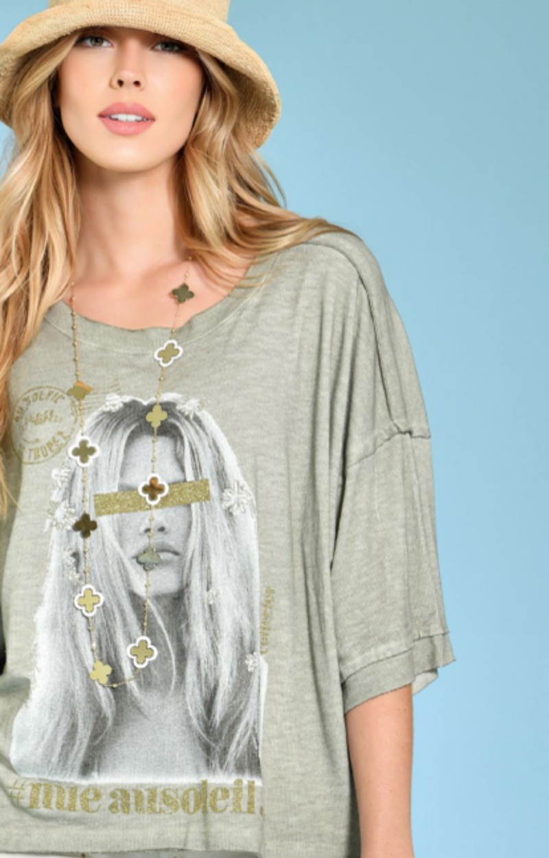 TEE SHIRT FRIEND NUE AU SOLEIL VERT