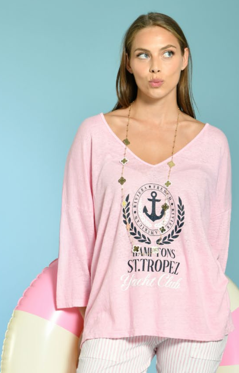TEE SHIRT PARASOL YACHT ROSE
